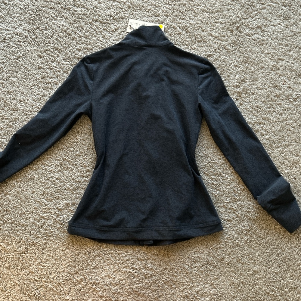 Women's Dark Blue Yoga Zip-up - Picture 6 of 6
